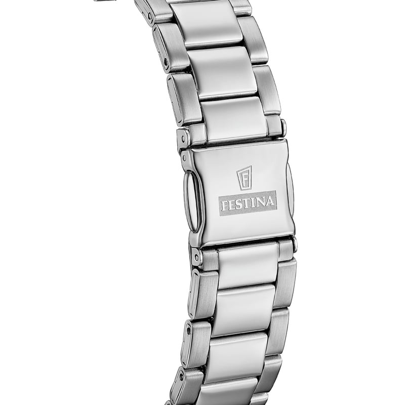 Détail de la montre analogique homme Festina Collection Acero Clasico bracelet acier inoxydable