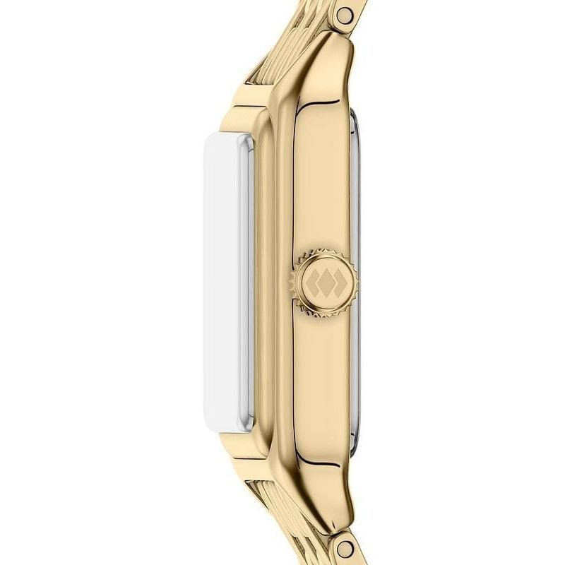 Montre Analogique FOSSIL Collection Raquel bracelet acier doré avec cadran blanc et boîtier rectangu