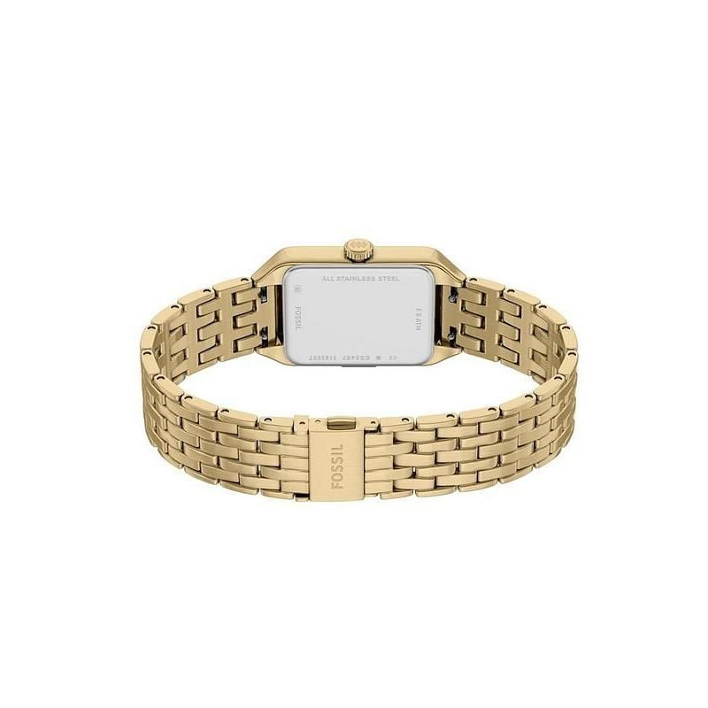 Montre Analogique FOSSIL Collection Raquel bracelet acier doré en vue packshot.