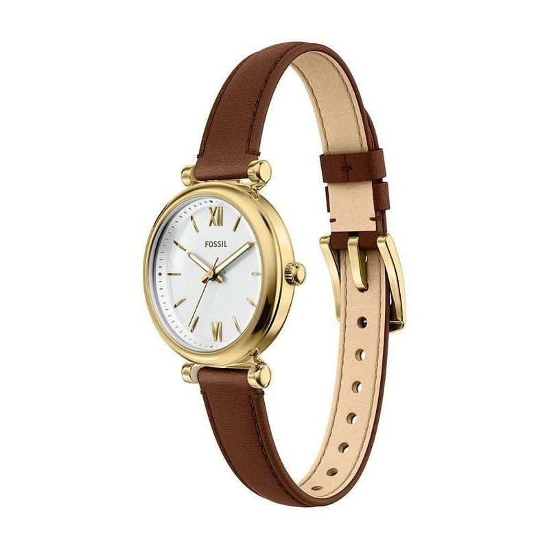 Packshot de la Montre Analogique FOSSIL Collection Carlie Mini Bracelet Cuir Marron