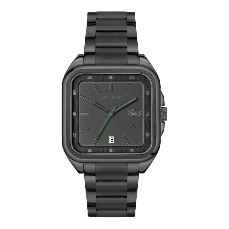 Montre Analogique LACOSTE Collection Lacoste.12.12 Up bracelet acier noir, photographie produit sur 