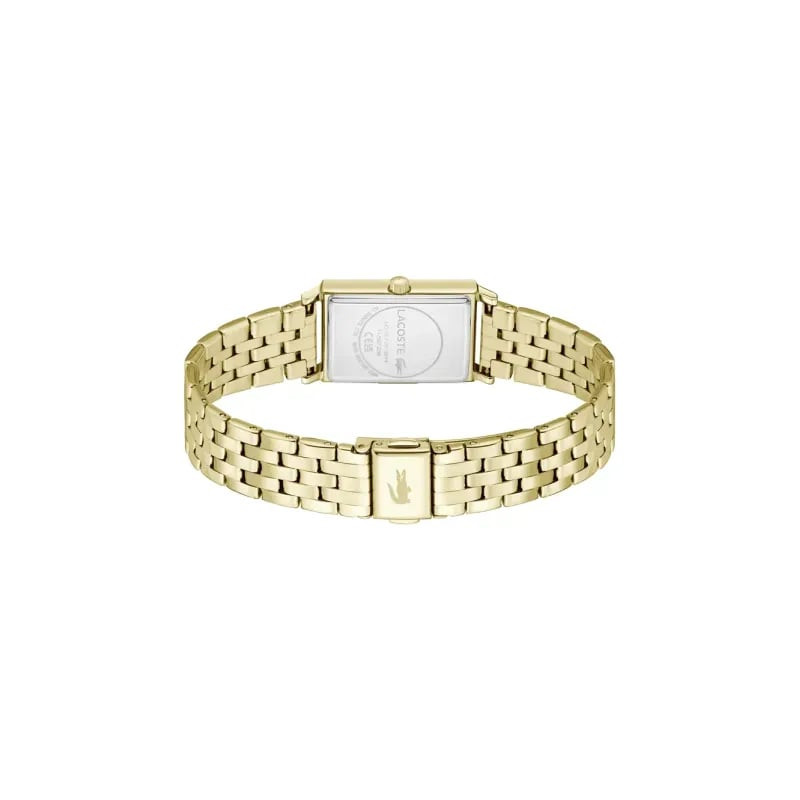 Détail de la Montre Analogique LACOSTE Collection Catherine bracelet acier doré maillons