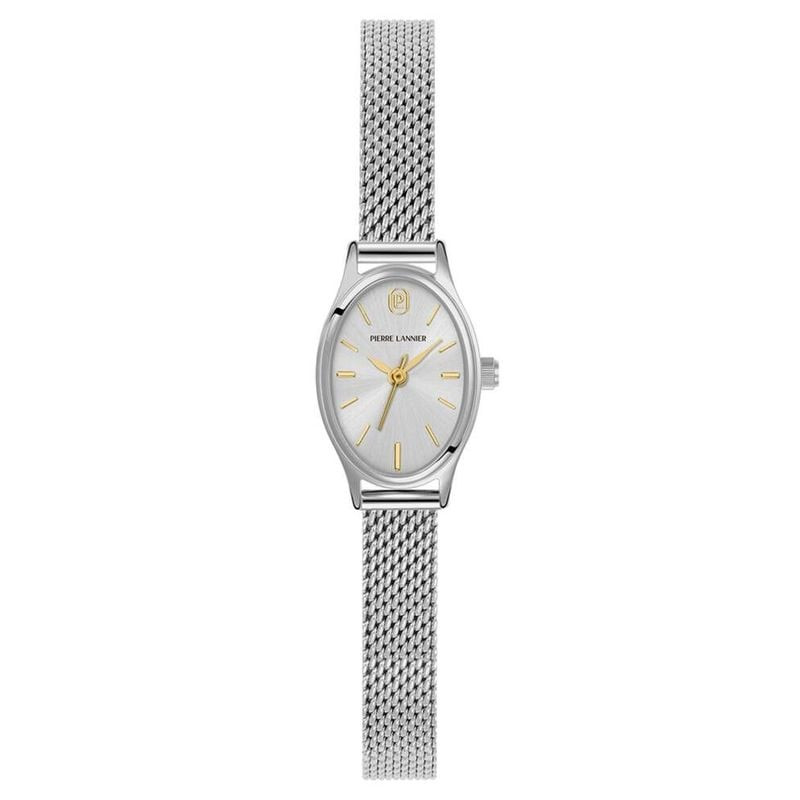Montre Analogique Pierre Lannier Collection Ovalia Bracelet Acier Milanais Argenté