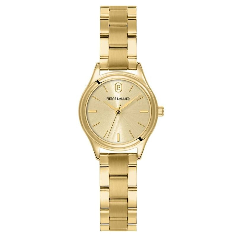 Packshot de la Montre Analogique Pierre Lannier collection Pya bracelet acier doré