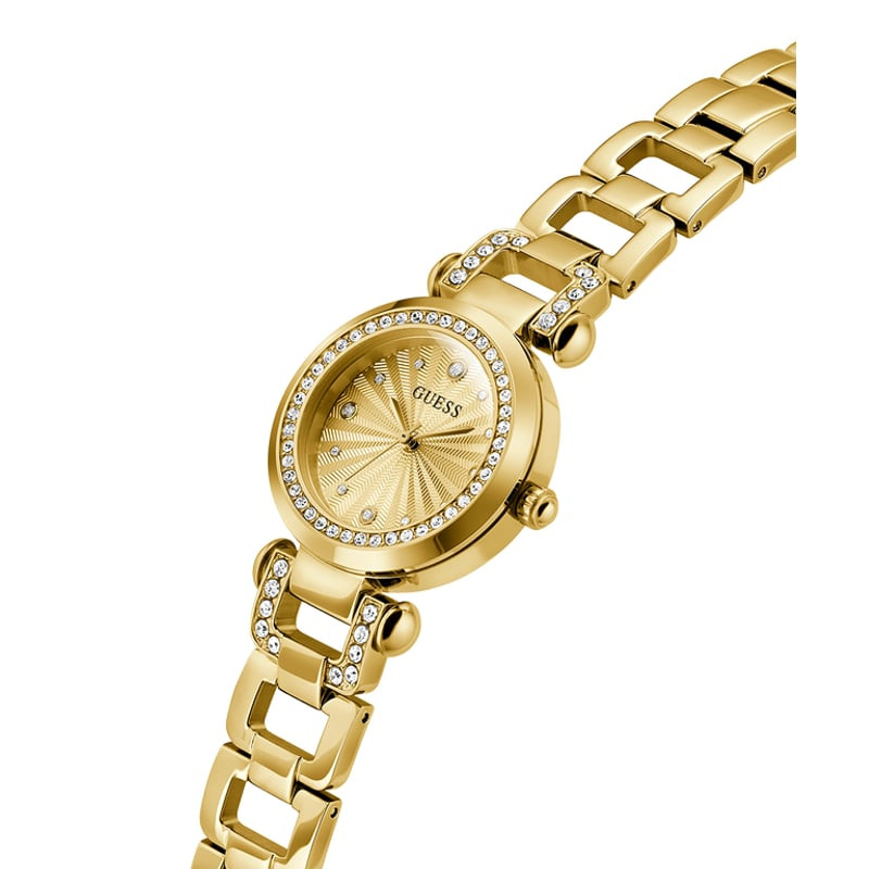 Packshot Montre Analogique GUESS Collection Ginger Bracelet Acier Doré