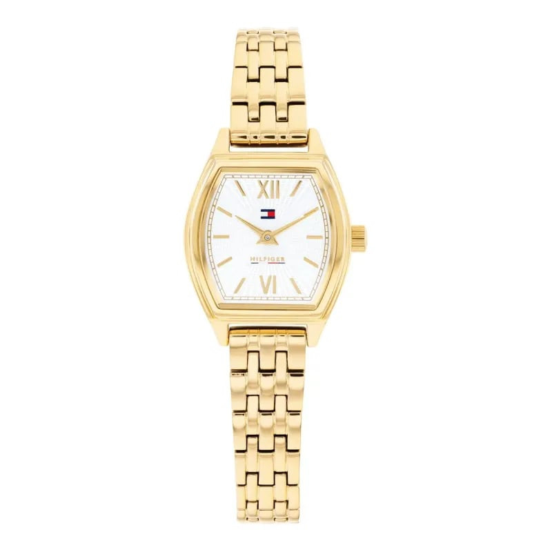 Montre Analogique TOMMY HILFIGER Collection Norah bracelet acier doré en packshot.