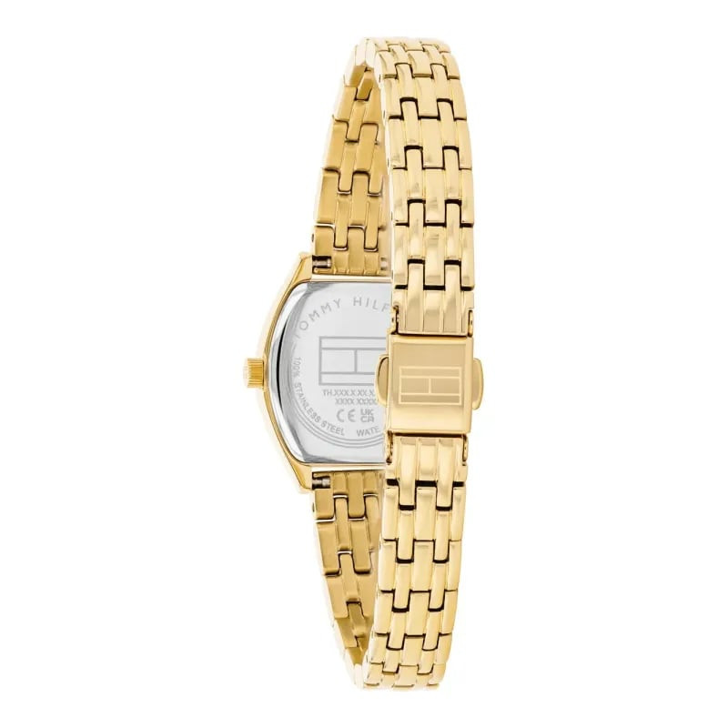 Montre Analogique TOMMY HILFIGER Collection Norah bracelet acier doré en packshot.
