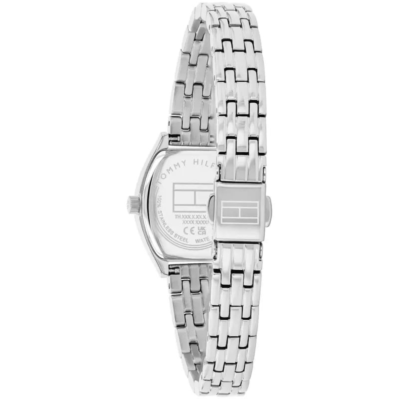 Gros plan sur le cadran de la montre Tommy Hilfiger Norah 1782869 avec chiffres romains et index dor