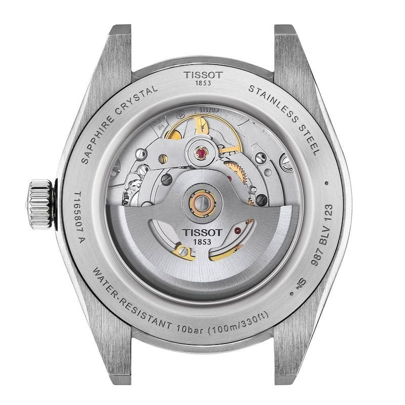 Packshot de la Montre Automatique TISSOT Collection Gentleman Bracelet acier gris