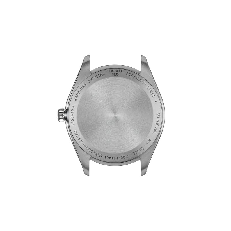 Montre Analogique Tissot Collection PR 100 Bracelet Cuir Noir, cadran noir et bracelet en cuir éléga