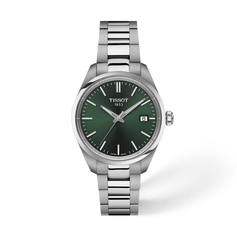 Packshot de la Montre Analogique TISSOT collection PR 100 bracelet acier gris