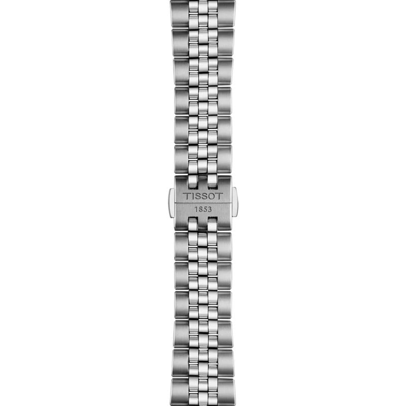 Gros plan sur l'attache du bracelet et les cornes de la Tissot PR516 réf. 2094909 en acier inoxydabl