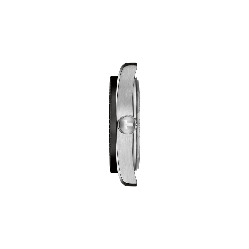 Profil latéral de la montre Tissot PR516 2094909 mettant en valeur son boîtier fin de 11,18 mm et sa
