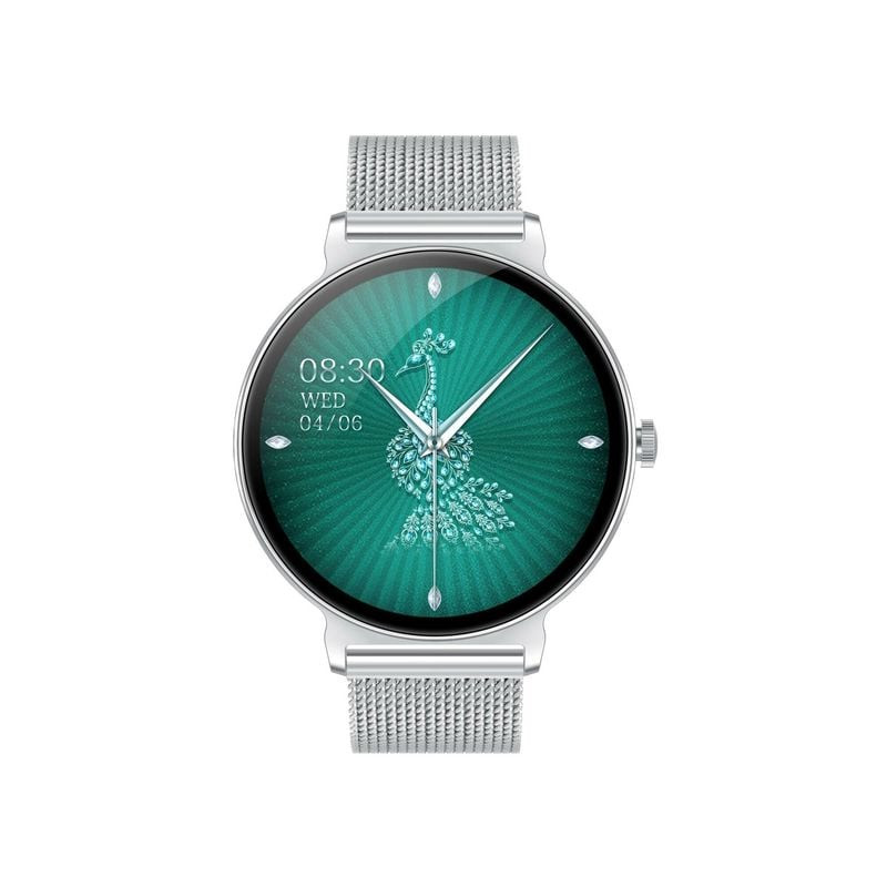 Montre Connectée SMARTY Collection Harmony Bracelet Métal Argenté en packshot