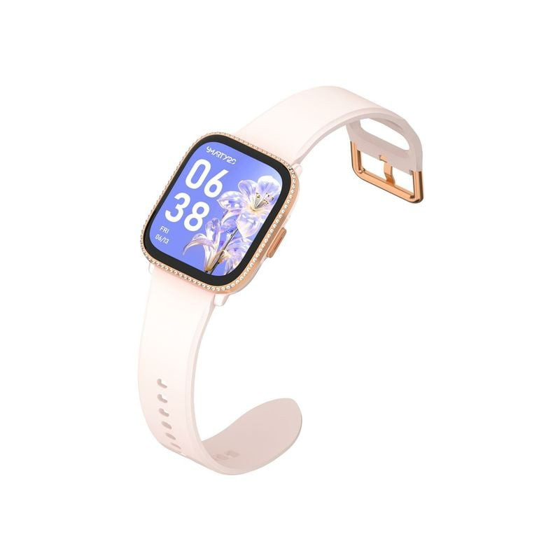 Packshot de la montre connectée Smarty 2.0 LADY SW091C sur fond blanc, cadran visible.