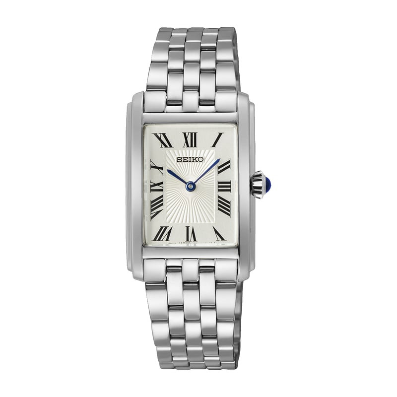 Packshot de la Montre Analogique SEIKO Collection Classic bracelet acier argenté.