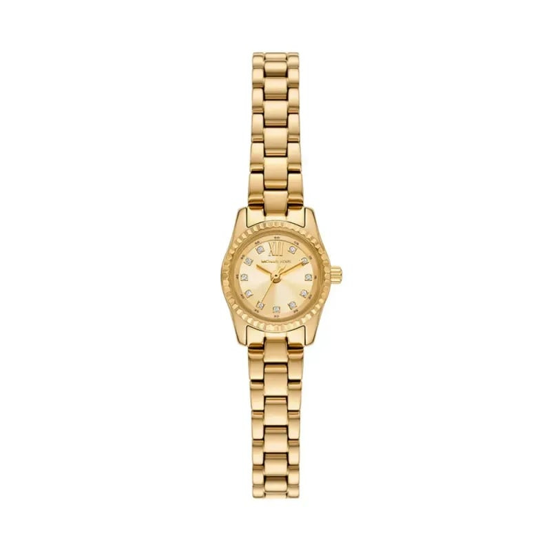 Packshot de la Montre Analogique Michael Kors Collection Mini Lexington bracelet acier doré