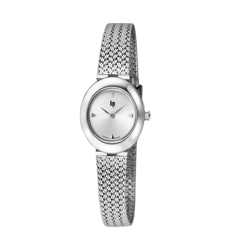 Packshot - Montre analogique LIP Juliette Milanais bracelet acier inoxydable argenté