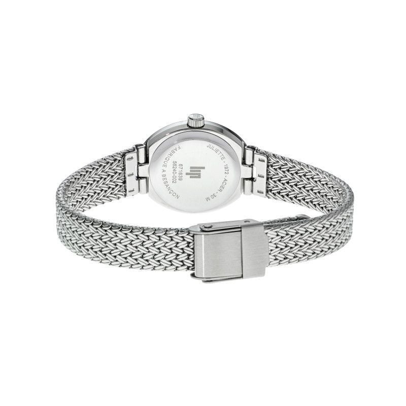 Packshot - Montre analogique LIP Juliette Milanais bracelet acier inoxydable argenté