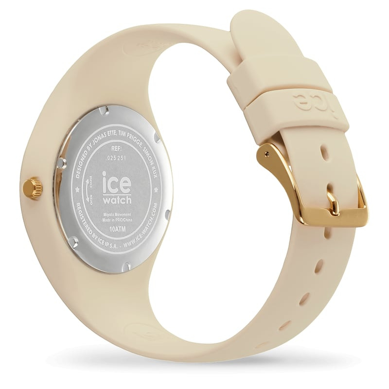 Packshot de la Montre Analogique ICE WATCH Collection Champagne Bracelet Silicone Beige, cadran beig