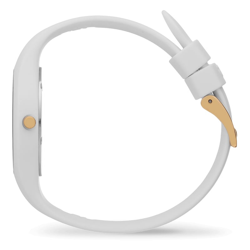Montre Ice-Watch ICE Champagne Or Blanc 2062324 au poignet, confortable et élégante avec son look or
