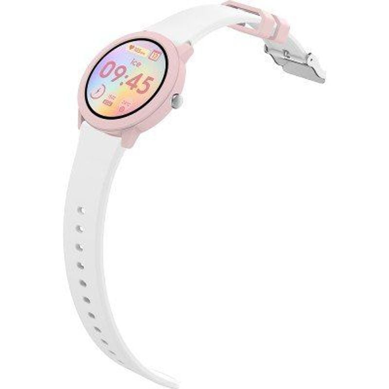 Dos de la montre connectée pour enfant Ice-Watch 2062323 : capteur et boîtier résine rose, bracelet 