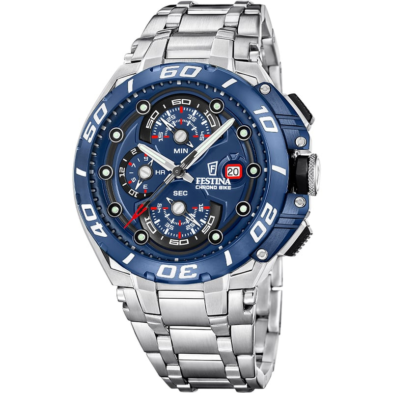 Packshot de la Montre analogique Festina Chrono Bike bracelet en acier inoxydable