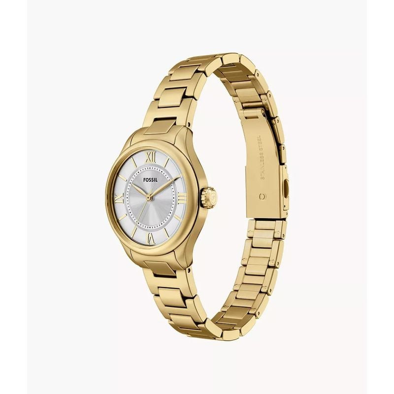 Packshot de la Montre Analogique FOSSIL collection Gilmore bracelet acier doré