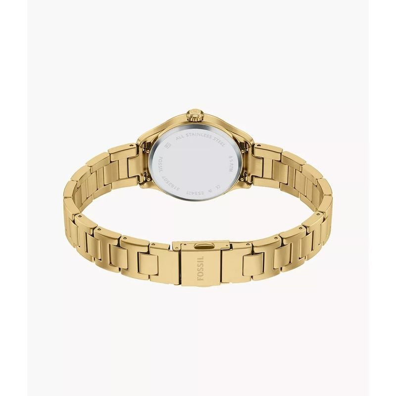 Packshot de la Montre Analogique FOSSIL collection Gilmore bracelet acier doré