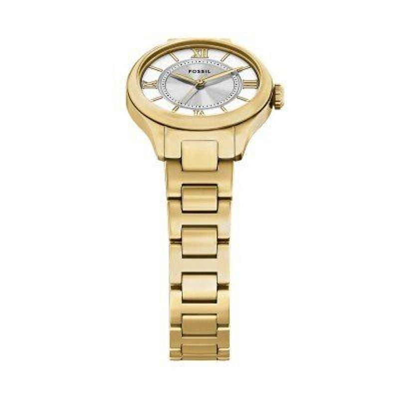 Montre Analogique FOSSIL collection Gilmore bracelet acier doré en packshot