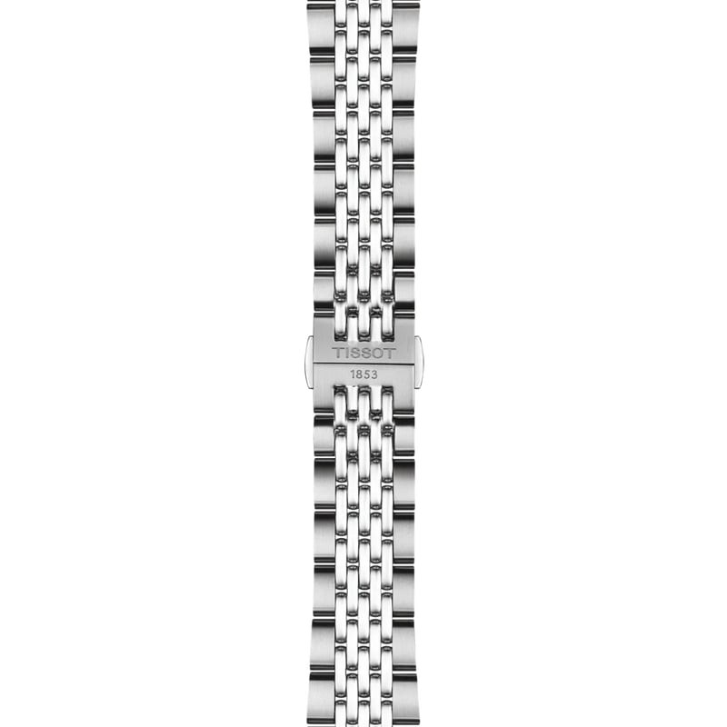 Détail de la Montre Automatique TISSOT Collection Visodate bracelet acier gris