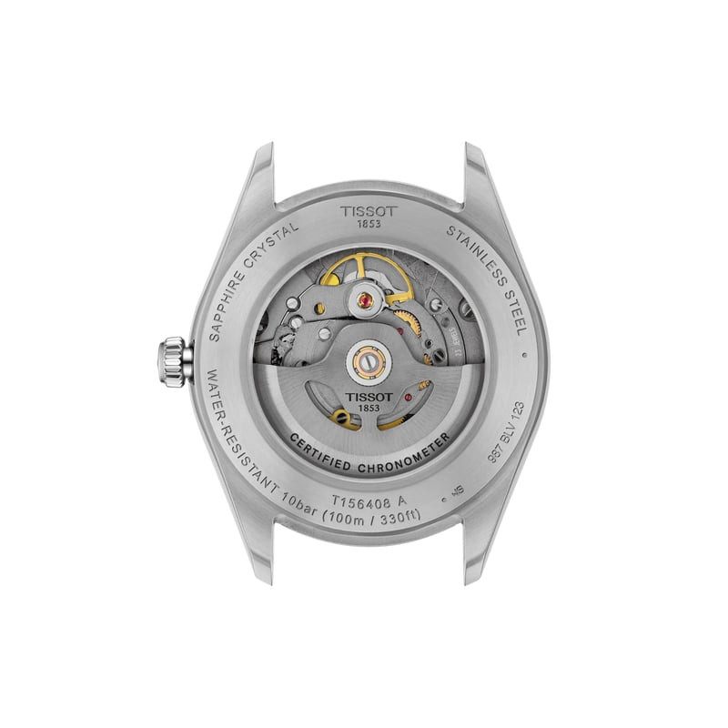 Montre Automatique TISSOT Collection Ballade bracelet acier gris - vue détaillée