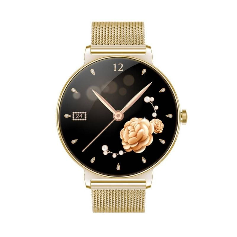 Packshot de la Montre Connectée SMARTY Collection Harmony bracelet acier doré