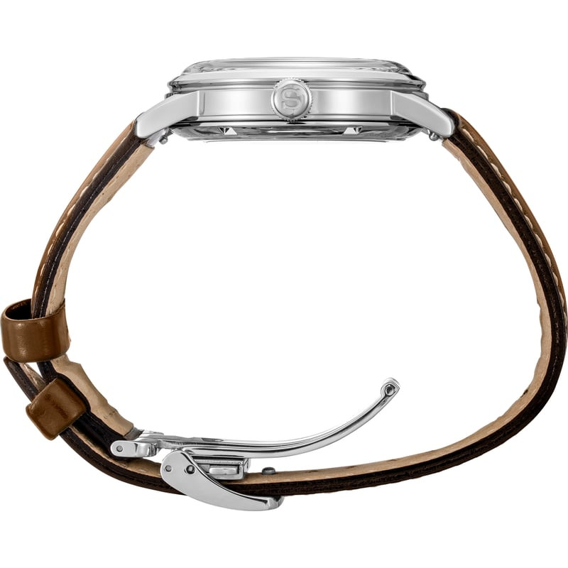 Packshot de la Montre Automatique SEIKO Collection Presage Cocktail Time bracelet cuir marron