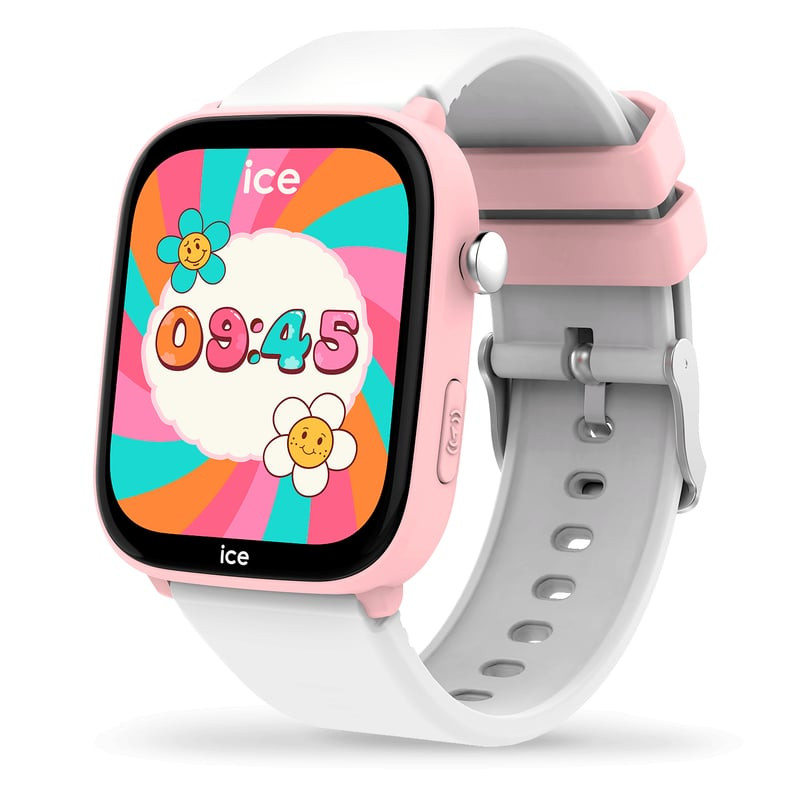 Montre connectée Ice-Watch ICE smart junior Find Hub 2062337 rose et blanche pour enfants, vue de fa