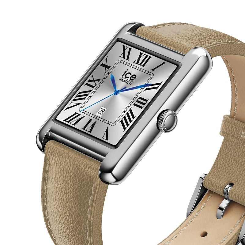 Vue détaillée de la Montre Connectée ICE WATCH Collection Smart TKS 2.0 Bracelet Cuir Taupe