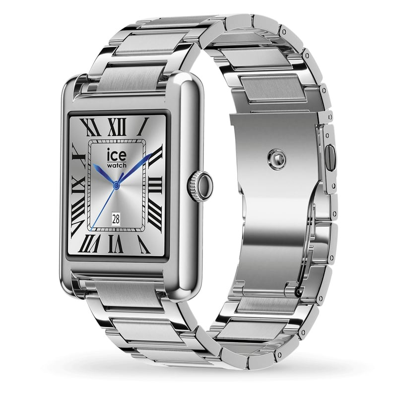 Montre Connectée ICE WATCH Collection TKS 2.0 bracelet acier argent, vue packshot élégante