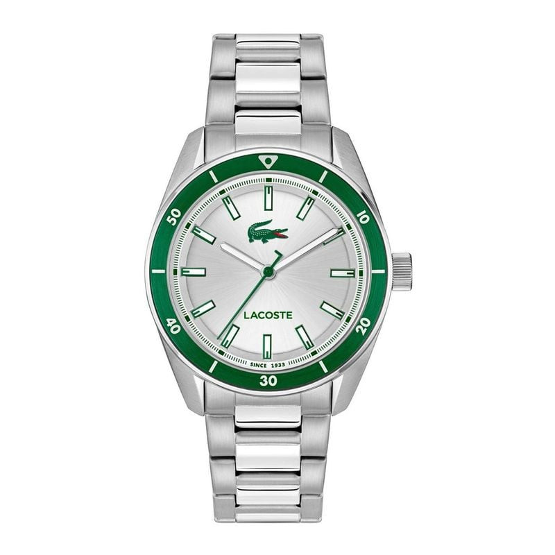 Packshot - Montre Analogique LACOSTE Collection Boston Bracelet Acier Argent