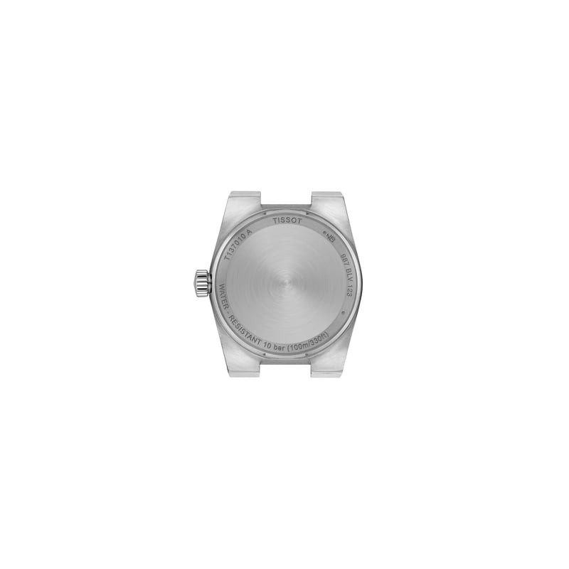 Détail de la Montre Analogique TISSOT Collection PRX bracelet acier gris