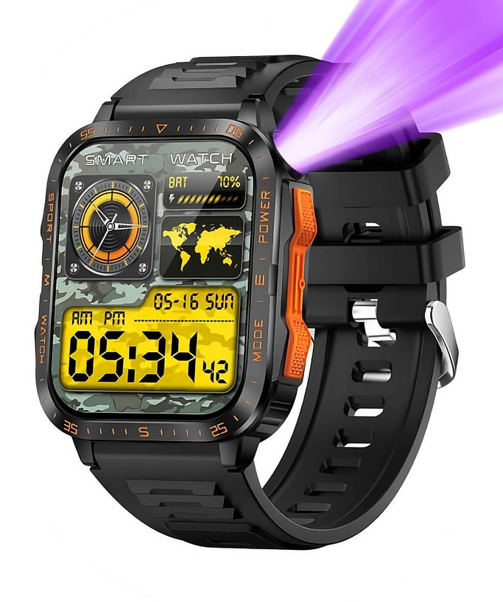 Montre Connectée SMARTY Collection Adventurer bracelet silicone noir