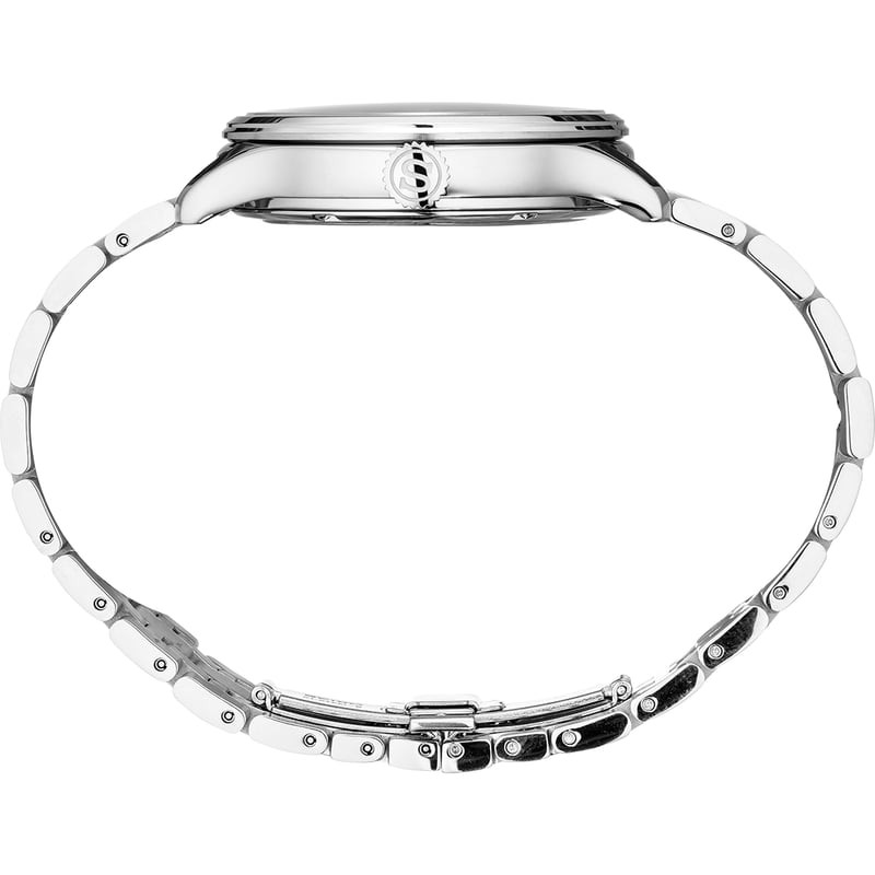Fond transparent de la montre Seiko Presage Cocktail Time Mockingbird SRPE15J1 avec mouvement automa