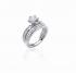 Bague Argent Double Solitaire