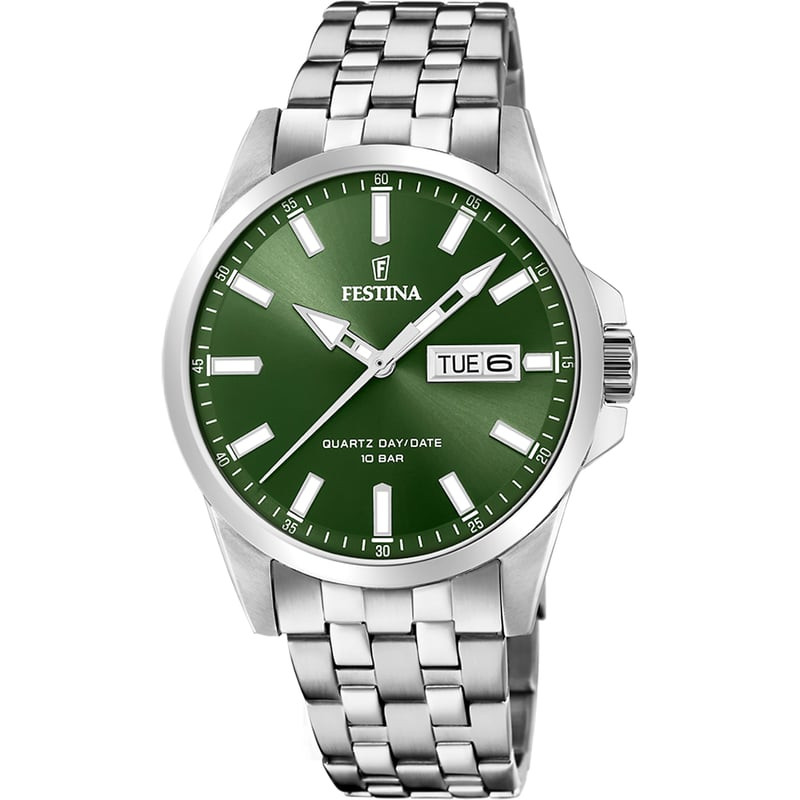 Packshot de la Montre analogique homme Festina collection Classics bracelet en acier inoxydable arge