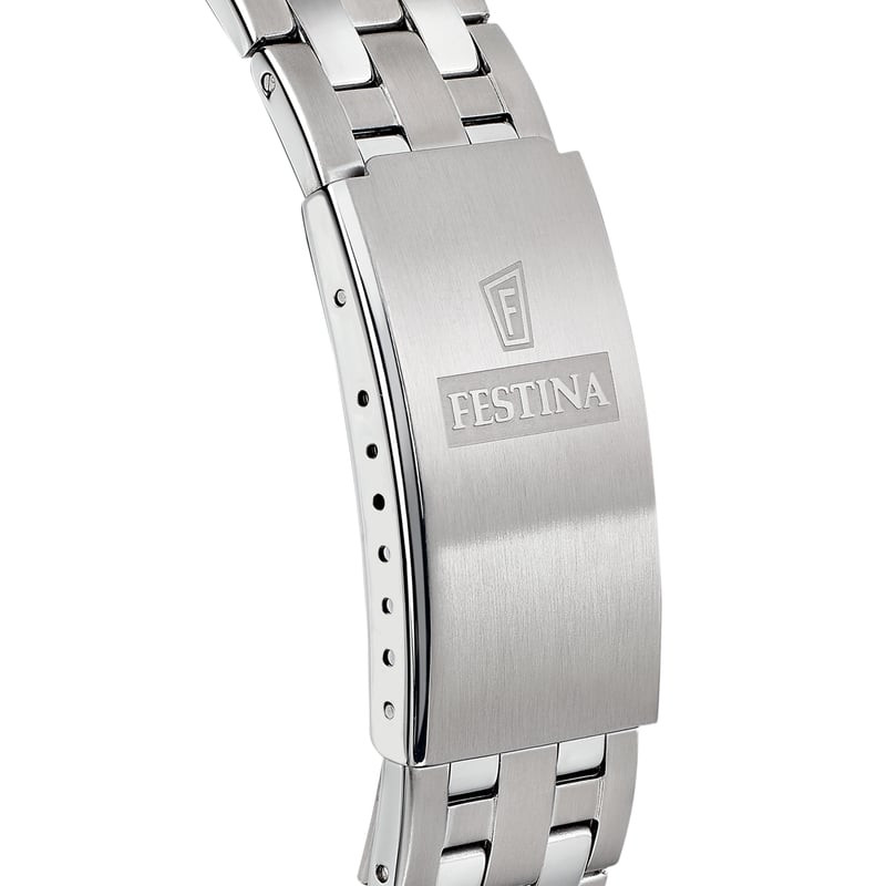 Montre analogique homme Festina collection Classics bracelet en acier inoxydable argenté - vue de dé