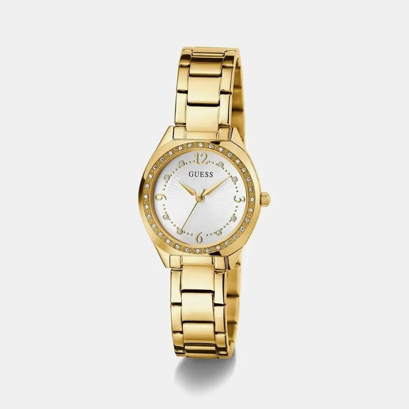 Montre Analogique GUESS coffret bracelet acier doré avec son écrin et bijou