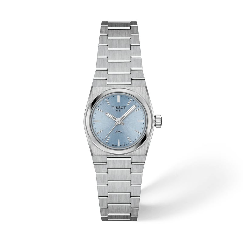 Packshot de la Montre Analogique TISSOT collection PRX bracelet acier gris