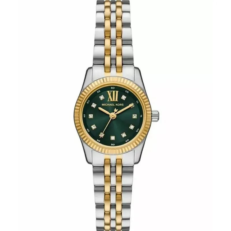2094846 Montre pour femme Michael Kors Lexington Petite MK4986 avec cadran vert et bracelet acier bi