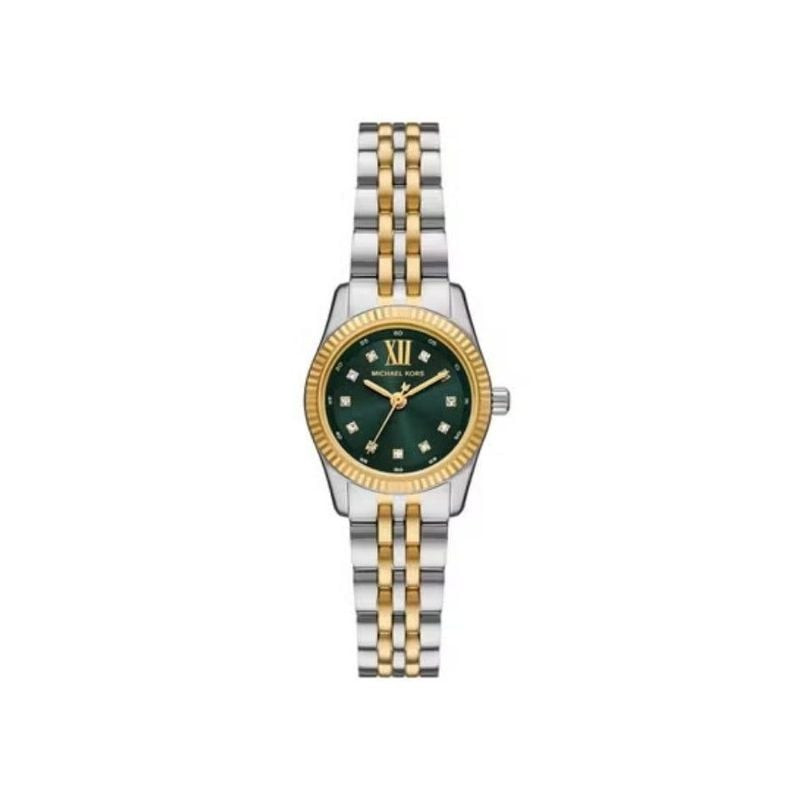 Packshot de la Montre Analogique Michael Kors Collection Lexington bracelet acier bicolore argent et
