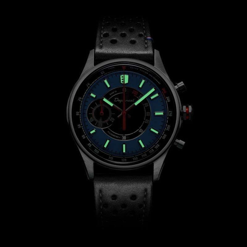 Détail de la Montre Analogique DEPANCEL MONTRES Collection Allure Bracelet Cuir Noir.