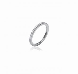 Bague Argent Anneau Micro serti